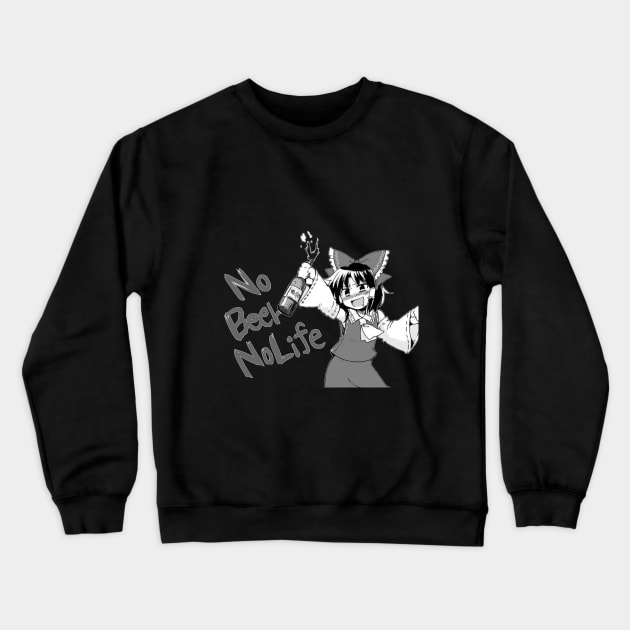 Drunk Reimu Crewneck Sweatshirt by MemeShark